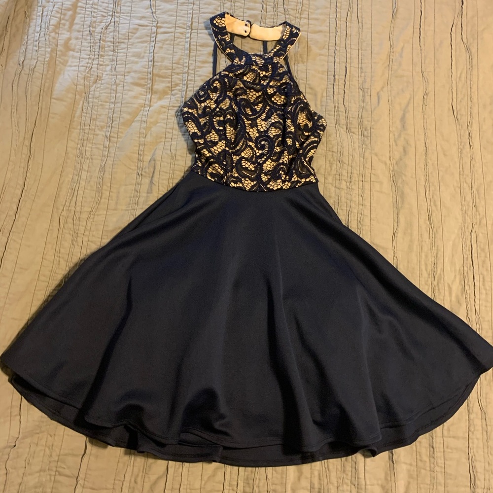 Navy blue cocktail dress
